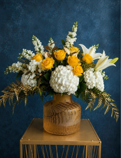 Fern Kissed Gold Arrangement 