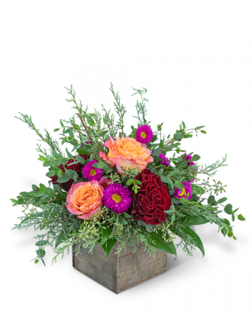 Festive Hearth Flower Arrangement