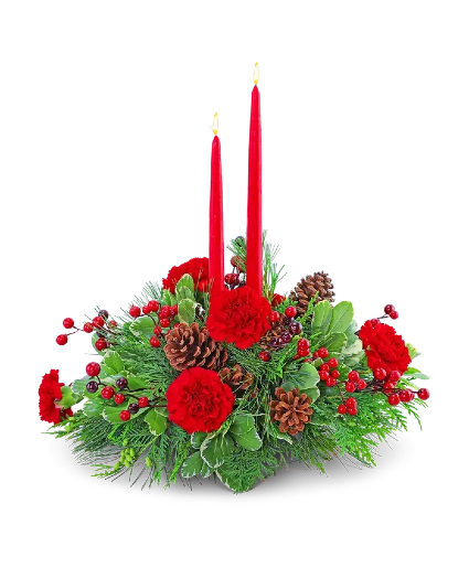 Festive Table Arrangement Holiday Centerpiece