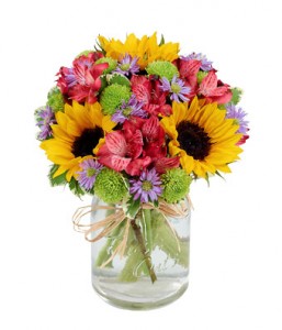 Field of Flowers Mason Jar