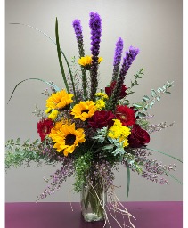 Field of wildflowers  Vase