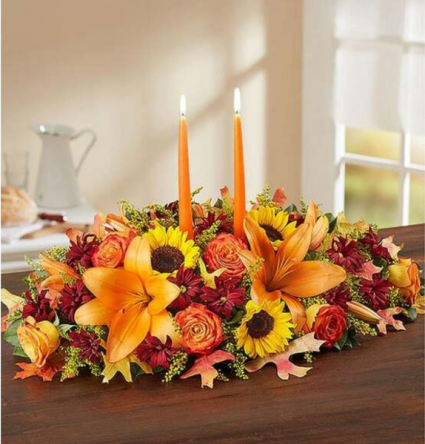 Fields iof Europe centerpiece  Canfle centerpiece 