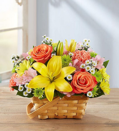 Fields of Europe Basket Summer Bouquet