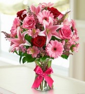 Super Mom Mixed Vase With Roses
