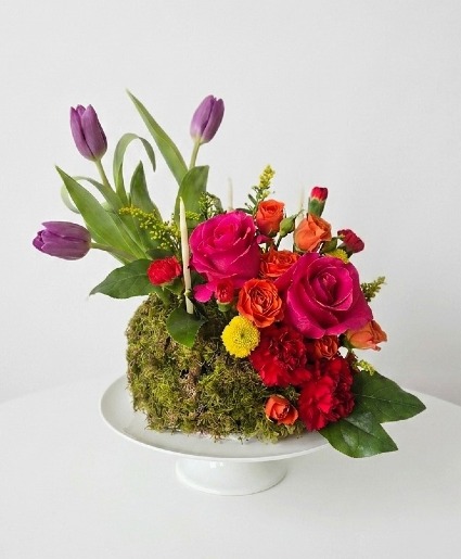 Fiesta Birthday Cake Floral Design 