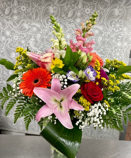 Fiesta in Paradise bouquet  No vase 
