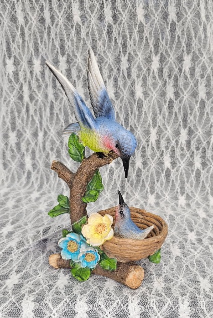 Figurine - Mama & Baby Hummingbird 