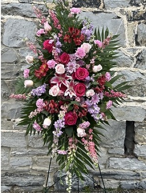 Finest Farewell Spray            T248-2A Funeral Standing Spray