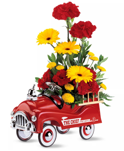 Fire Engine Bouquet Flower Arrangement
