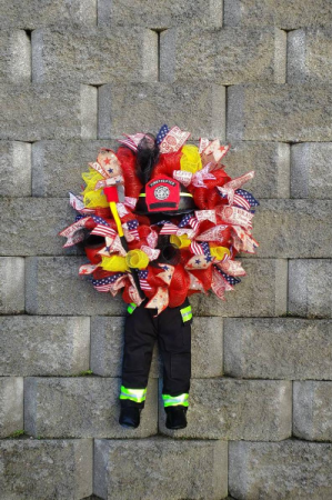 Firefighter Door Wreath Personalized wreaths
