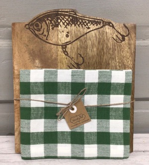 Fish Towel & Cutting Board Set 