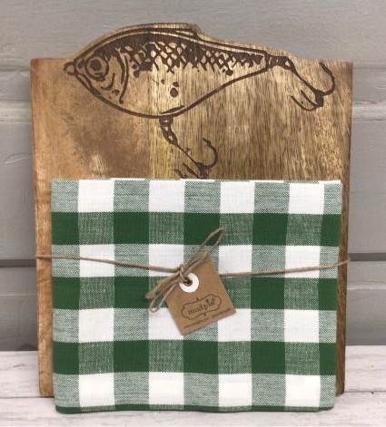 Fish Towel & Cutting Board Set 