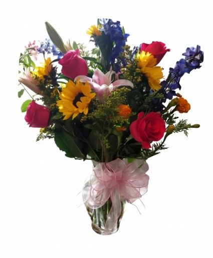 Flirtatious Vibes Vase of Flowers