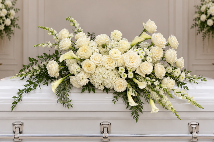 Floating on a Cloud Casket Spray
