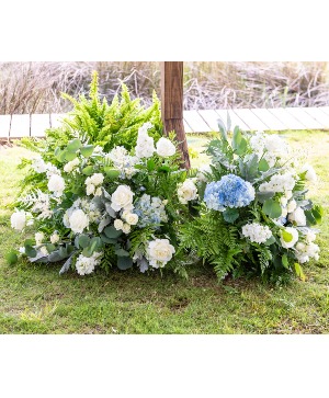 Floral Arbor Ground Meadow Wedding 