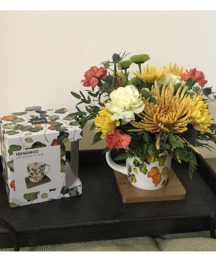 Keepsake Mug with Floral Arrangement  
