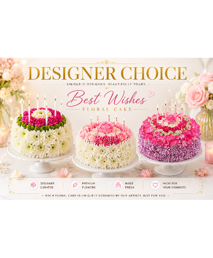 Floral Cake - Best Wishes! Floral Cake 