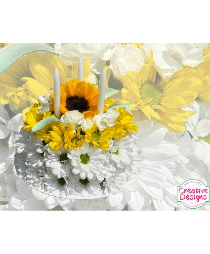 Floral Cake; No Calories  Fresh flowers