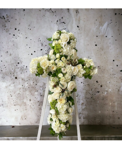 Floral Cross Standing Spray