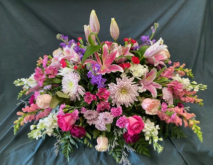 Floral Departure Casket Spray Arrangement