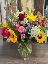 FLORAL GARDEN VASED BOUQUET