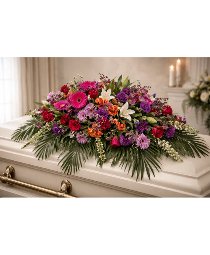 Floral Melody Casket spray