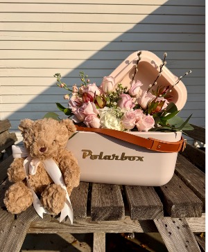 Floral polorbox with bear  