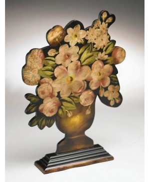 Floral Vase Silhouette Wooden Decror