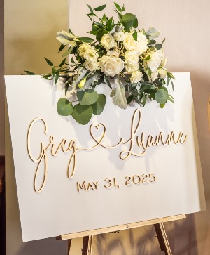 Floral Welcome Sign Swag Wedding