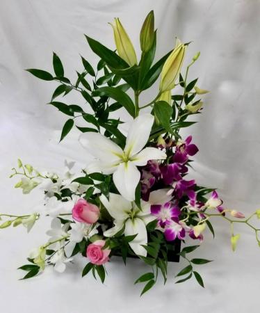 Floral Zen Dish arrangement