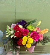 florist choice  wrapped in paper 