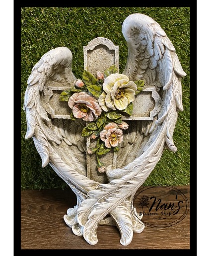 Flower Cross w/ Wings 