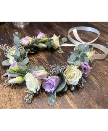 Flower Crown Wedding Party Flowers in Medina, NY | CREEKSIDE FLORAL AND DESIGN