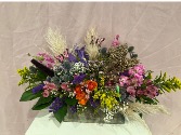 Flower Field Oblong Wood Box Arrangement