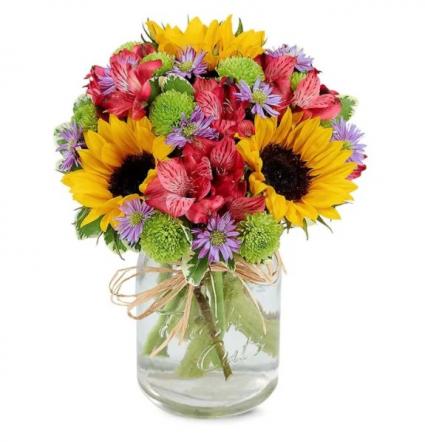Flower Fields Mason Jar 