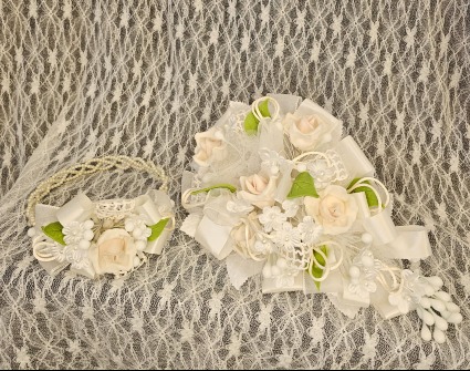 Flower Girl Bouquet & Hairpiece  