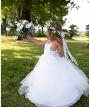Flower Girl Florals Bouquet & Halo