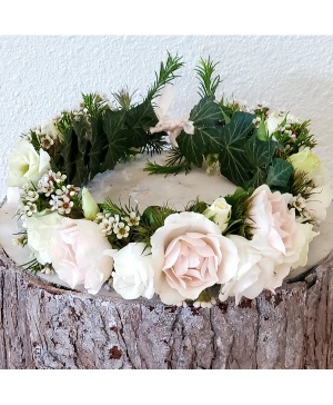 Flower halo wedding flowers