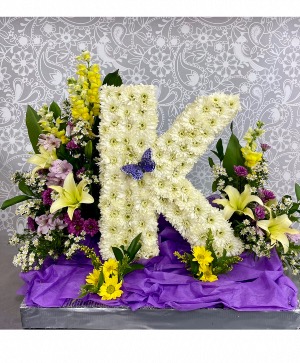 Flower Letter (Any Letter) With mixed flowers 