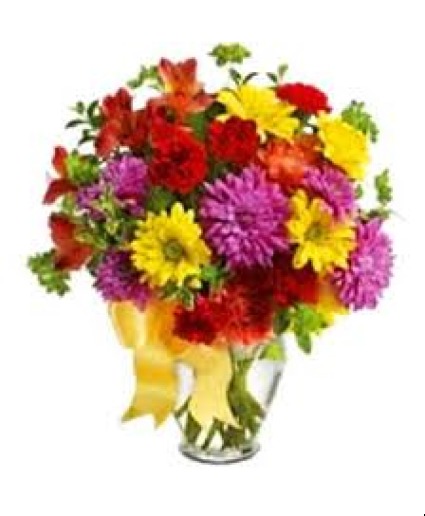 Flower Power Vase Arrangement  Substitutions Maybe Necessary
