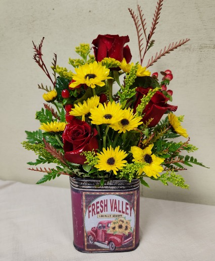 Flower Truck Tin 