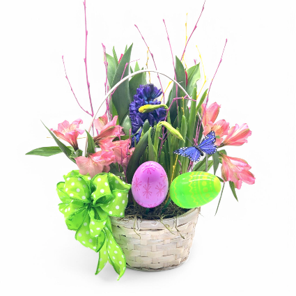 Flowering Bulb Easter Basket - Medium plants