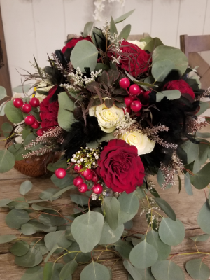 Flowers & Feathers Bouquets Brides Bouquet