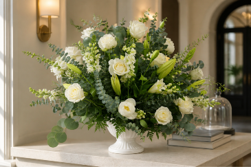 Flowing White Arrangement All the way around in Mount Pleasant, TX | DESIGNS BY LISA