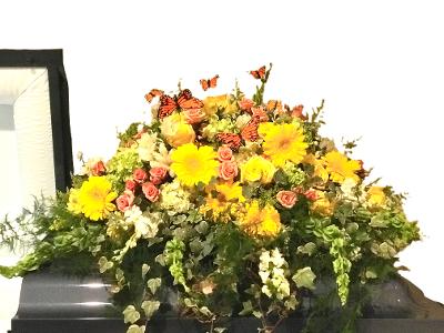 "Flutter Farewell " Casket Spray