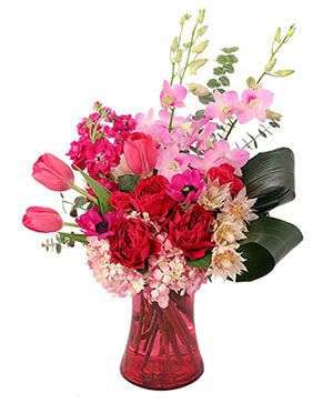 Fluttering Fuchsia Floral Design