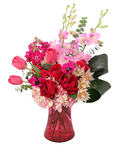 Fluttering Fuchsia Floral Design