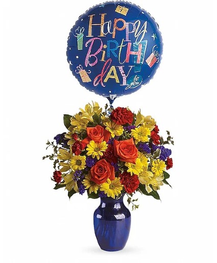Fly Away Birthday Bouquet Vase arrangement