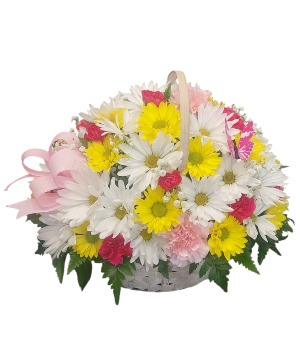 Fly Away Butterfly Basket of Flowers