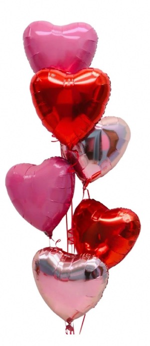 Foil Heart Bouquet  Balloon Bouquet